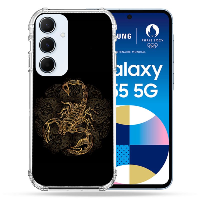 Coque Renforcé Pour Samsung Galaxy A55 5G Animal Scorpion Fresque