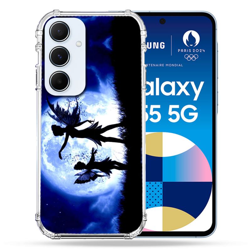 Coque Renforcé Pour Samsung Galaxy A55 5G Fantastique Fee Lune
