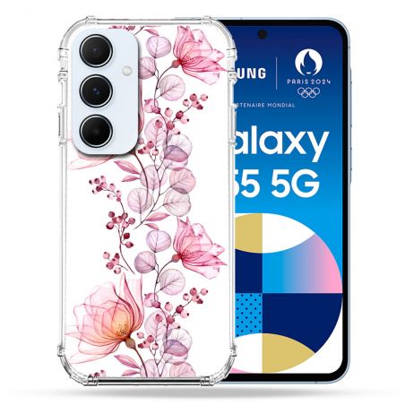Coque Renforcé Pour Samsung Galaxy A55 5G Fleur Eclosion