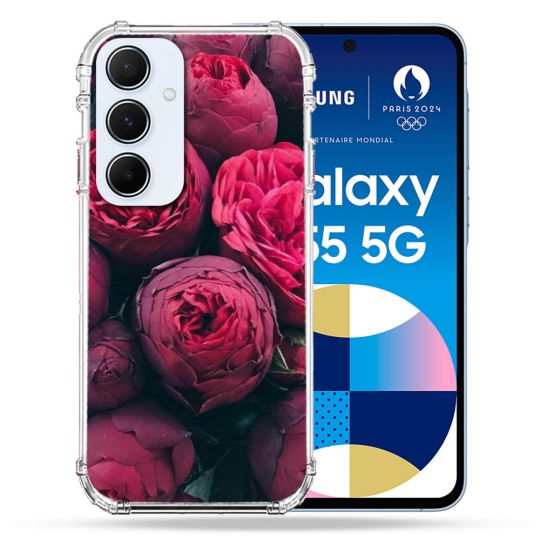 Coque Renforcé Pour Samsung Galaxy A55 5G Fleur Pivoine