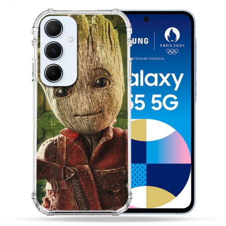 Coque Renforcé Pour Samsung Galaxy A55 5G Groot Vert