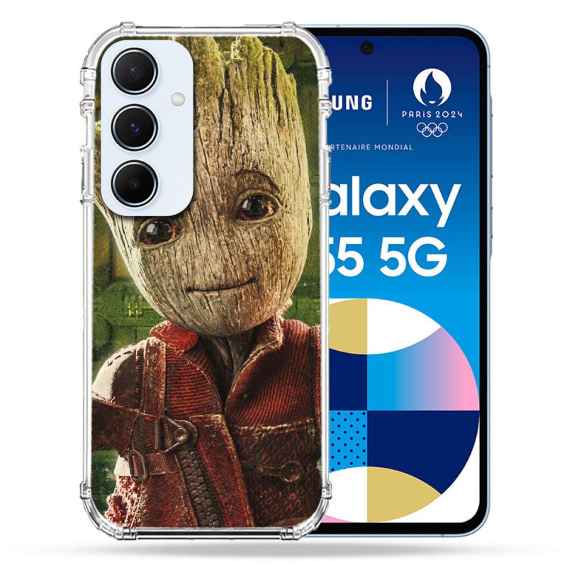 Coque Renforcé Pour Samsung Galaxy A55 5G Groot Vert