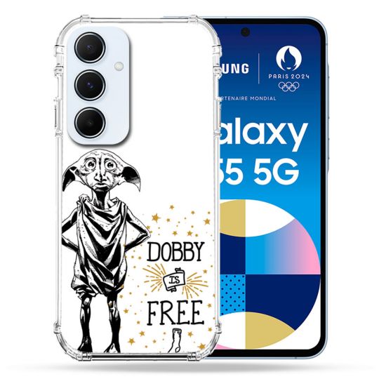 Coque Renforcé Pour Samsung Galaxy A55 5G Harry Potter Dobby Free Blanc