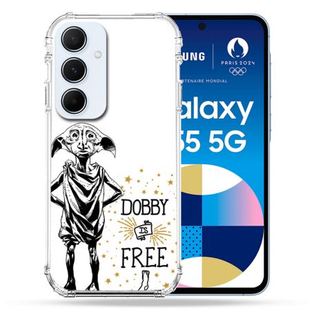 Coque Renforcé Pour Samsung Galaxy A55 5G Harry Potter Dobby Free Blanc