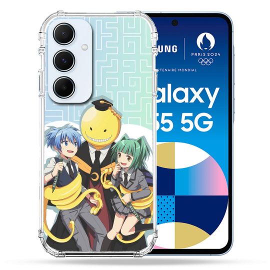 Coque Renforcé Pour Samsung Galaxy A55 5G Manga Assassination Classroom Kuro Trio