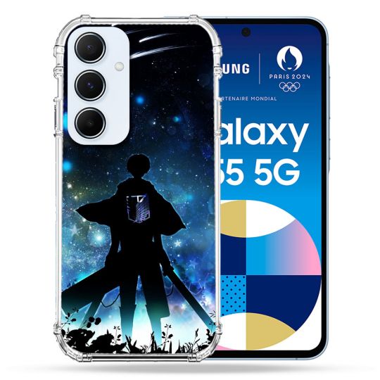 Coque Renforcé Pour Samsung Galaxy A55 5G Manga Attaque Titans Levi