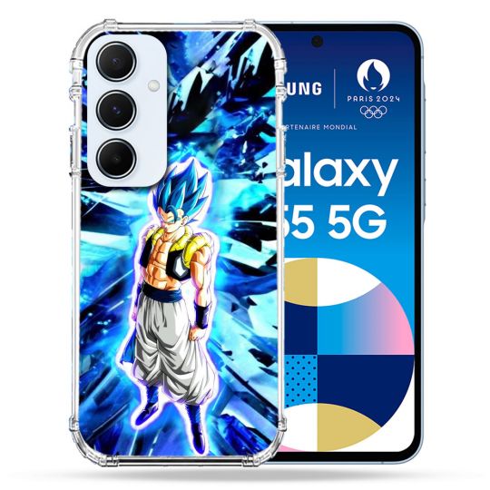 Coque Renforcé Pour Samsung Galaxy A55 5G Manga Dragon Ball Gogeta Lumiere