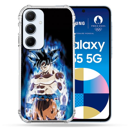 Coque Renforcé Pour Samsung Galaxy A55 5G Manga Dragon Ball Sangoku Noir