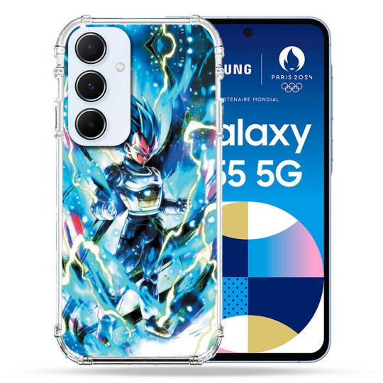 Coque Renforcé Pour Samsung Galaxy A55 5G Manga Dragon Ball Vegeta Bleu