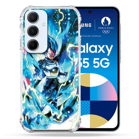 Coque Renforcé Pour Samsung Galaxy A55 5G Manga Dragon Ball Vegeta Bleu