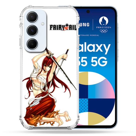 Coque Renforcé Pour Samsung Galaxy A55 5G Manga Fairy Tail Erza