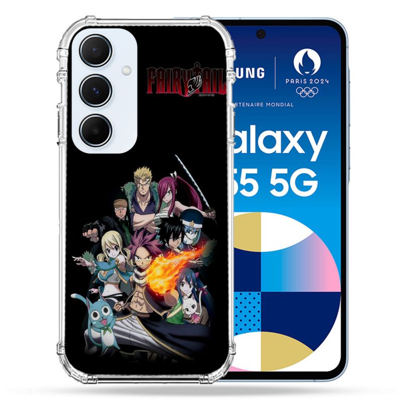 Coque Renforcé Pour Samsung Galaxy A55 5G Manga Fairy Tail Logo Team