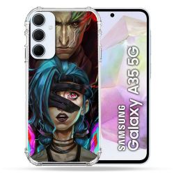 Coque Renforcé Pour Samsung Galaxy A35 5G Arcane Jynx Bleu
