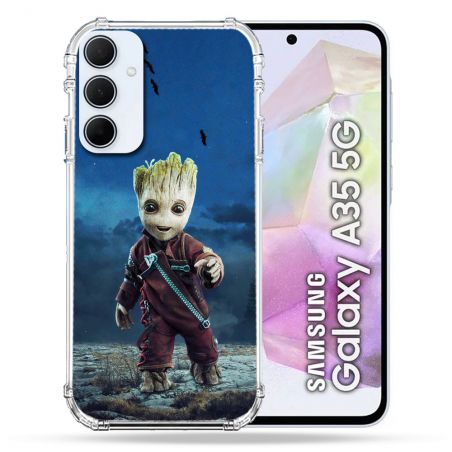 Coque Renforcé Pour Samsung Galaxy A35 5G Groot Bleu