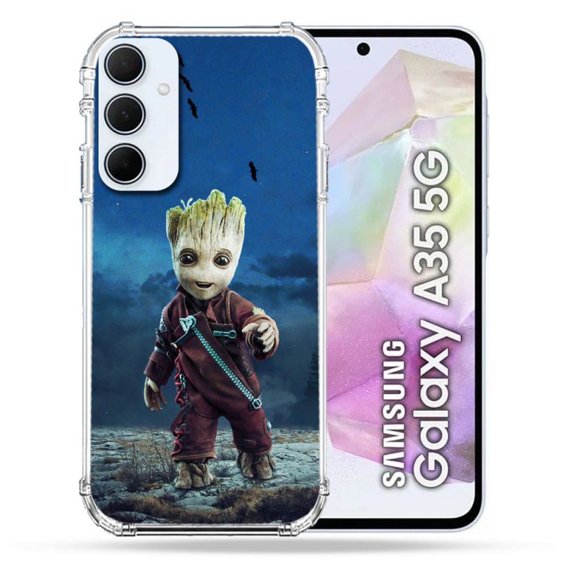 Coque Renforcé Pour Samsung Galaxy A35 5G Groot Bleu