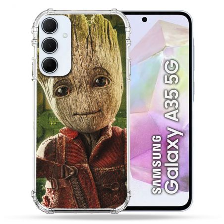 Coque Renforcé Pour Samsung Galaxy A35 5G Groot Vert
