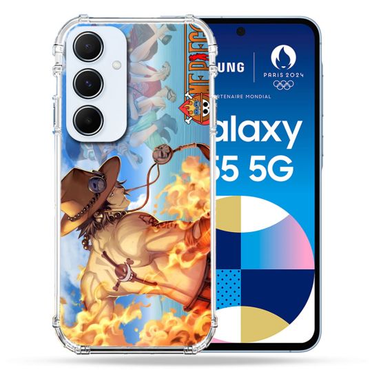 Coque Renforcé Pour Samsung Galaxy A55 5G Manga One Piece Ace Color
