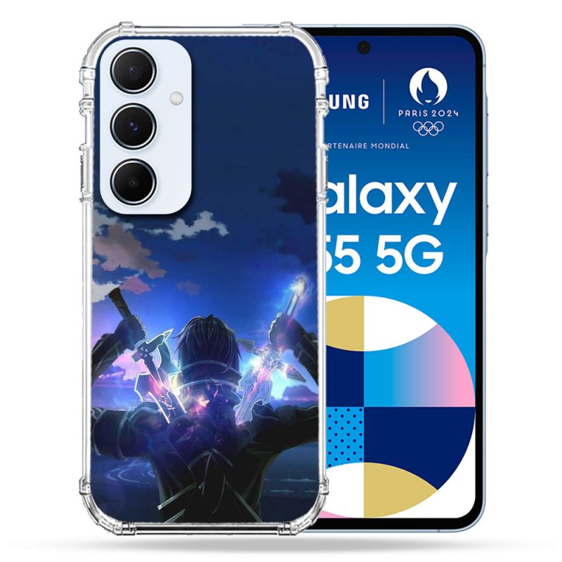 Coque Renforcé Pour Samsung Galaxy A55 5G Manga SAO sword Art Online Epee