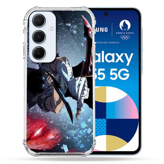 Coque Renforcé Pour Samsung Galaxy A55 5G Manga Solo Leveling Sung Epee