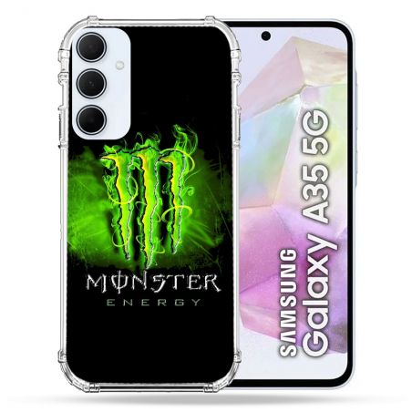 Coque Renforcé Pour Samsung Galaxy A35 5G Monster Energy Vert