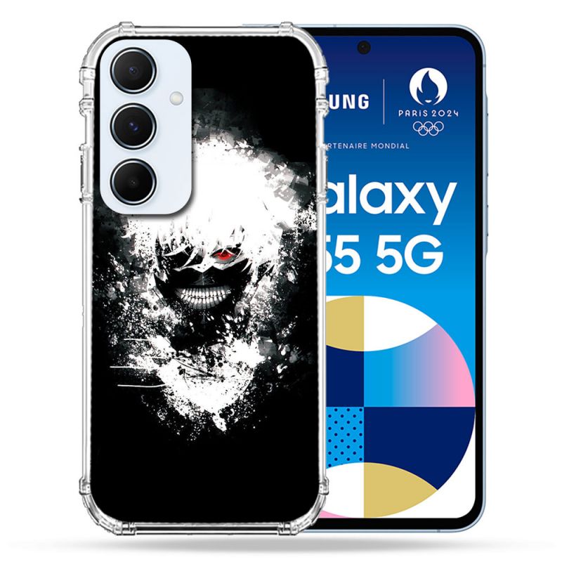 Coque Renforcé Pour Samsung Galaxy A55 5G Manga Tokyo Ghoul Kaneki Tag