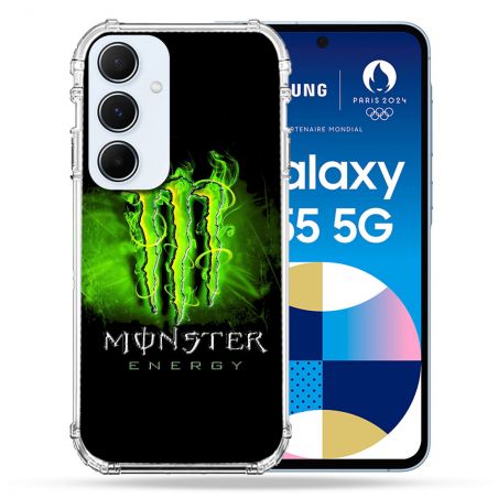 Coque Renforcé Pour Samsung Galaxy A55 5G Monster Energy Vert