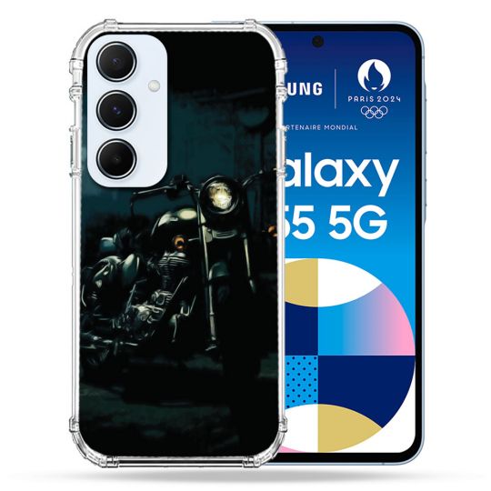 Coque Renforcé Pour Samsung Galaxy A55 5G Moto Harley Vintage