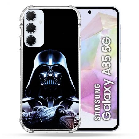 Coque Renforcé Pour Samsung Galaxy A35 5G Star Wars - Dark Vador Noir