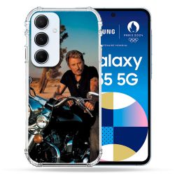 Coque Renforcé Pour Samsung Galaxy A55 5G Musique Johnny Hallyday Moto