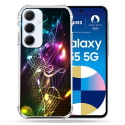 Coque Renforcé Pour Samsung Galaxy A55 5G Musique Partition Multicolore