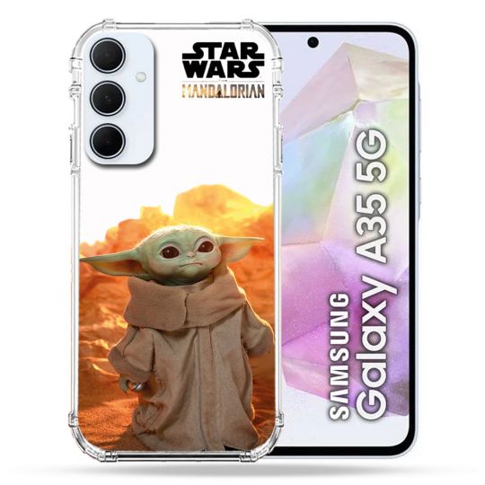 Coque Renforcé Pour Samsung Galaxy A35 5G Star Wars - Yoda bebe soleil