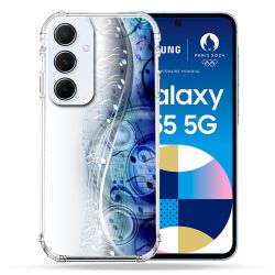 Coque Renforcé Pour Samsung Galaxy A55 5G Musique Partition Vague