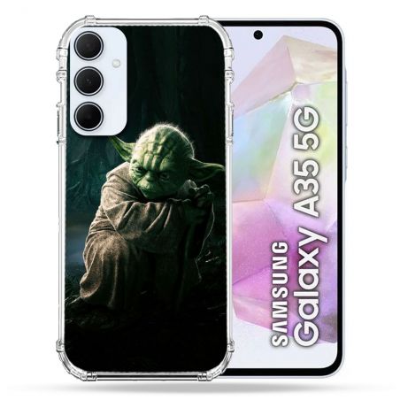 Coque Renforcé Pour Samsung Galaxy A35 5G Star Wars - Yoda sombre