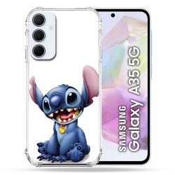 Coque Renforcé Pour Samsung Galaxy A35 5G Stitch Blanc