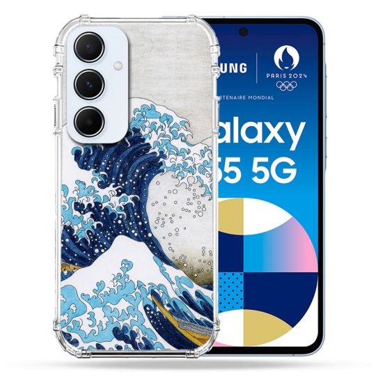 Coque Renforcé Pour Samsung Galaxy A55 5G Peinture La Grande Vague