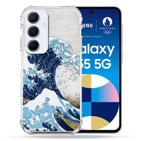 Coque Renforcé Pour Samsung Galaxy A55 5G Peinture La Grande Vague
