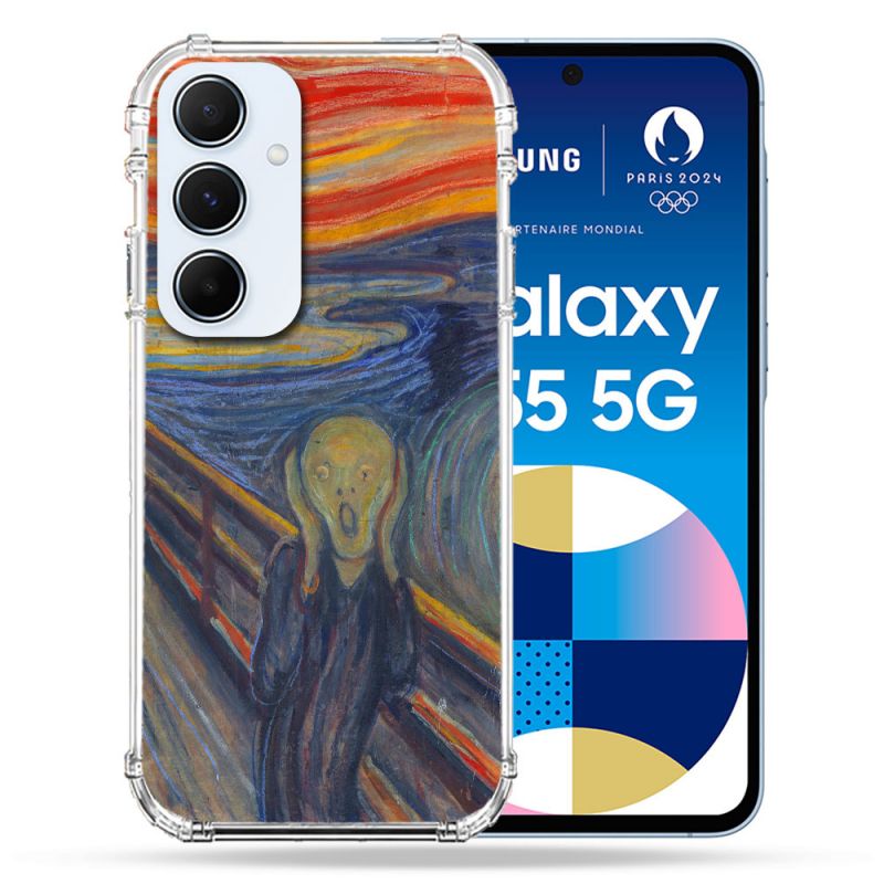 Coque Renforcé Pour Samsung Galaxy A55 5G Peinture Le Cri