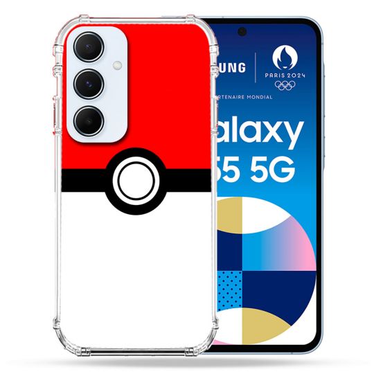 Coque Renforcé Pour Samsung Galaxy A55 5G Pokemon Pokeball