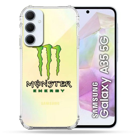 Coque Renforcé Transparente Pour Samsung Galaxy A35 5G Monster Energy