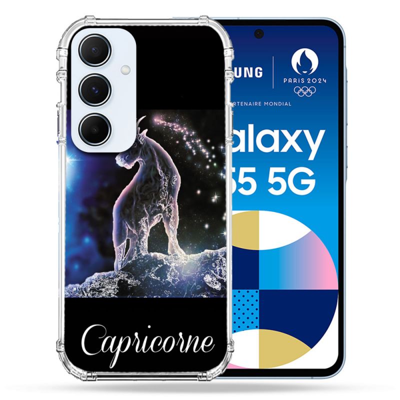 Coque Renforcé Pour Samsung Galaxy A55 5G Signe Zodiaque 2 Capricorne