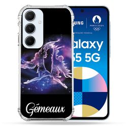 Coque Renforcé Pour Samsung Galaxy A55 5G Signe Zodiaque 2 Gémeaux