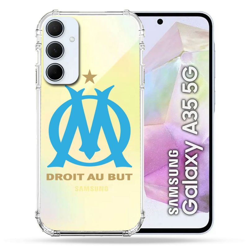 Coque Renforcé Transparente Pour Samsung Galaxy A35 5G Olympique Marseille OM