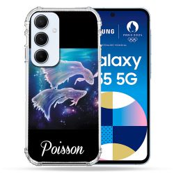 Coque Renforcé Pour Samsung Galaxy A55 5G Signe Zodiaque 2 Poisson
