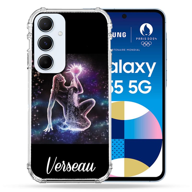 Coque Renforcé Pour Samsung Galaxy A55 5G Signe Zodiaque 2 Verseau