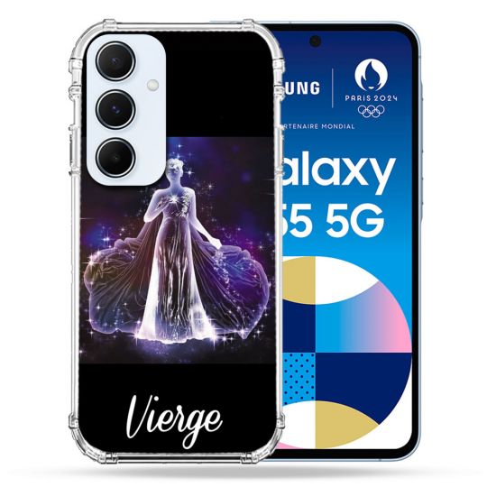Coque Renforcé Pour Samsung Galaxy A55 5G Signe Zodiaque 2 Vierge