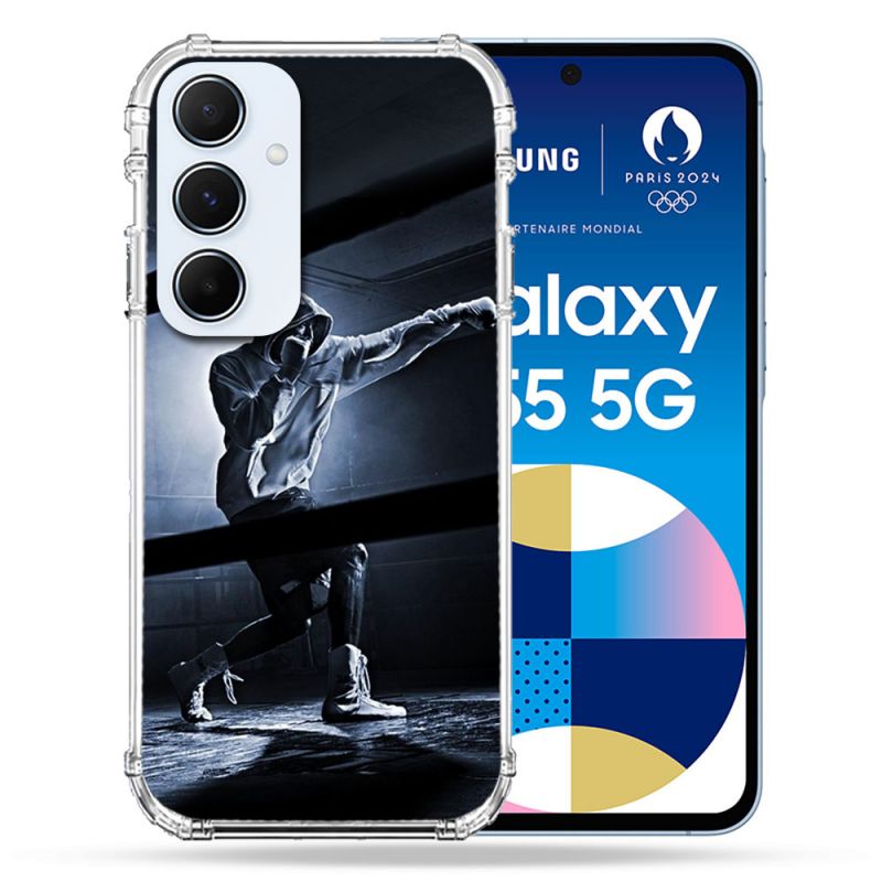 Coque Renforcé Pour Samsung Galaxy A55 5G Sport Boxe Poing