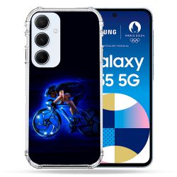 Coque Renforcé Pour Samsung Galaxy A55 5G Sport Cyclisme Bleu