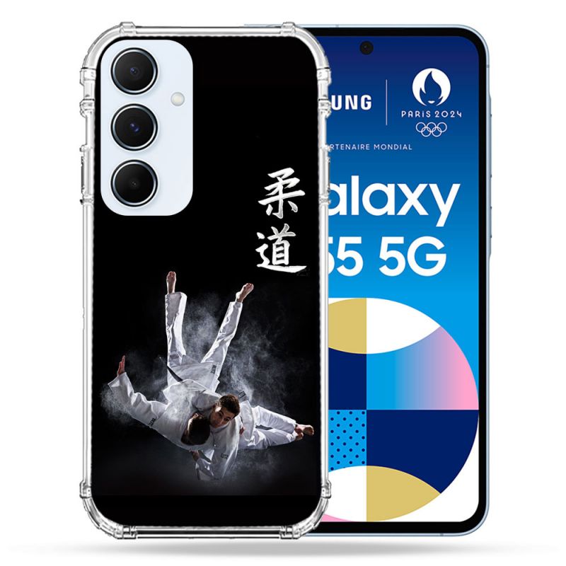 Coque Renforcé Pour Samsung Galaxy A55 5G Sport Judo Noir