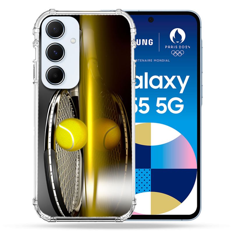 Coque Renforcé Pour Samsung Galaxy A55 5G Sport Tennis Reflet