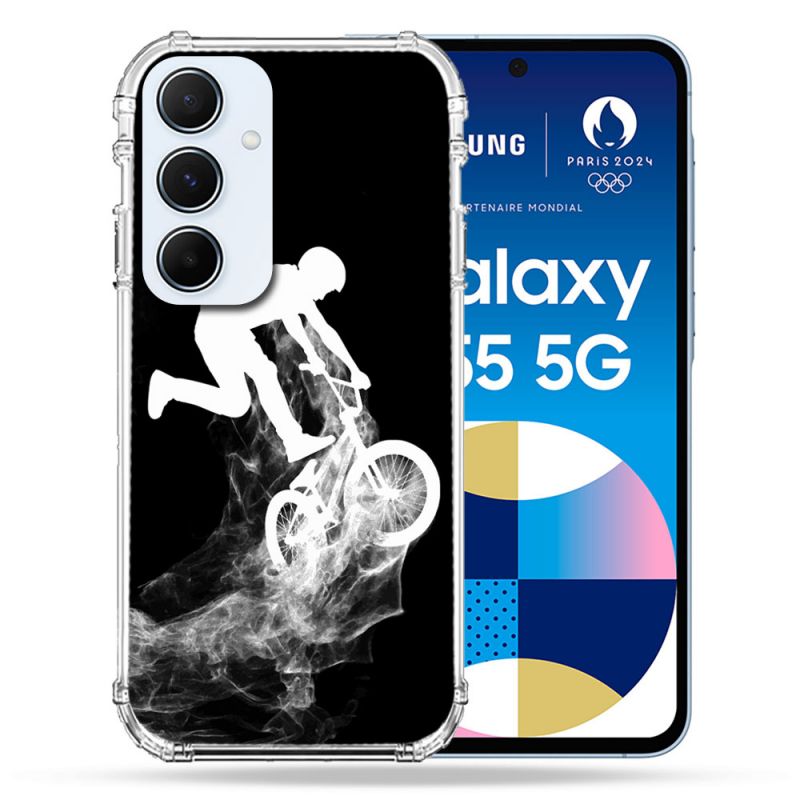 Coque Renforcé Pour Samsung Galaxy A55 5G Sport VTT Noir